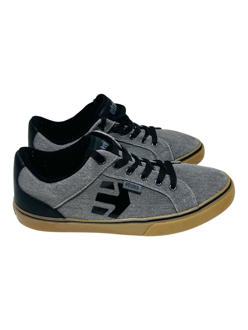 Etnies Men's Fader Grey Denim Skate Shoes #ETF21MVL003C Size 9